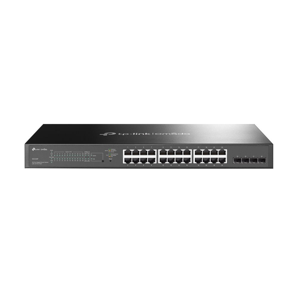 TP-LINK Omada TL-SG2428P Type L2+ 24x10Base-T / 100Base-TX / 1000Base-T 4xSFP PoE+ ports 24 250 Watts TL-SG2428P