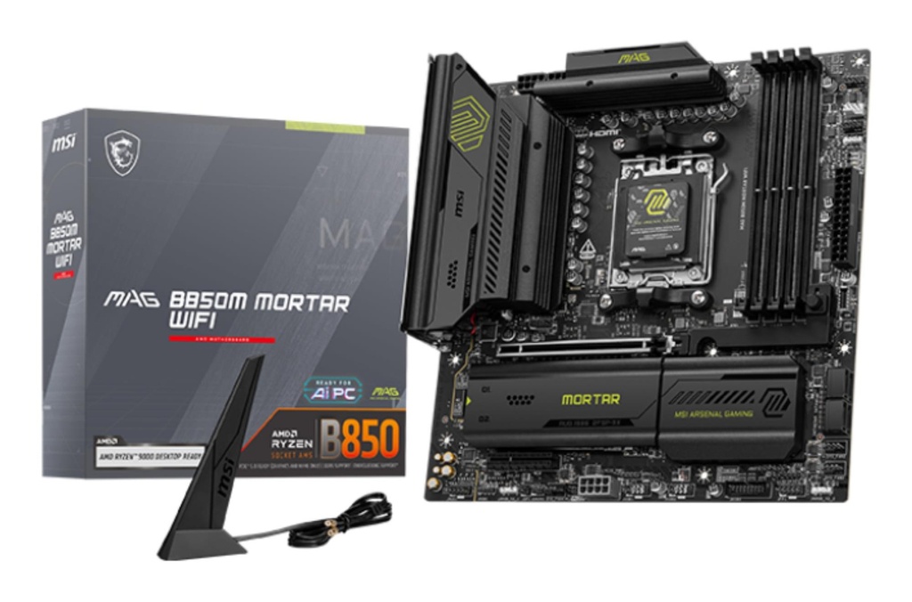 MSI AMD B850 SAM5 Micro-ATX Memory DDR5 Memory slots 4 1xPCI-Express 4.0 4x 1xPCI-Express 4.0 8x 1xPCI-Express 4.0 16x 1