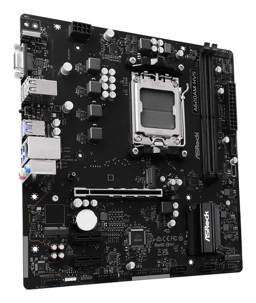 ASROCK AMD A620A micro ATX RAM DDR5-SDRAM 2xSlots A620AM-HVS