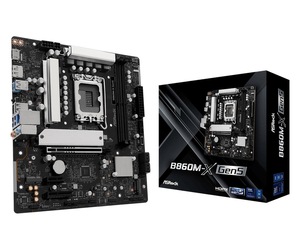 ASROCK Intel B860 LGA 1851 (Socket V1) micro ATX RAM DDR5-SDRAM 2xSlots 1xNumber of M.2 (M) slots B860M-XGEN5