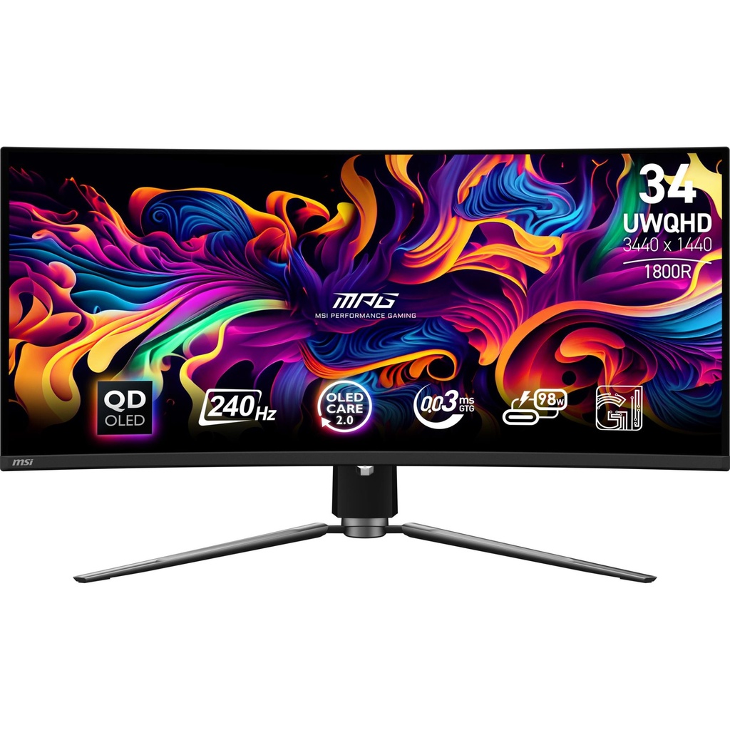 MSI 34 " 3440 x 1440 pixels UltraWide Quad HD Native aspect ratio 21:9 QD-OLED Curved MPG341CQPXQD-OLED
