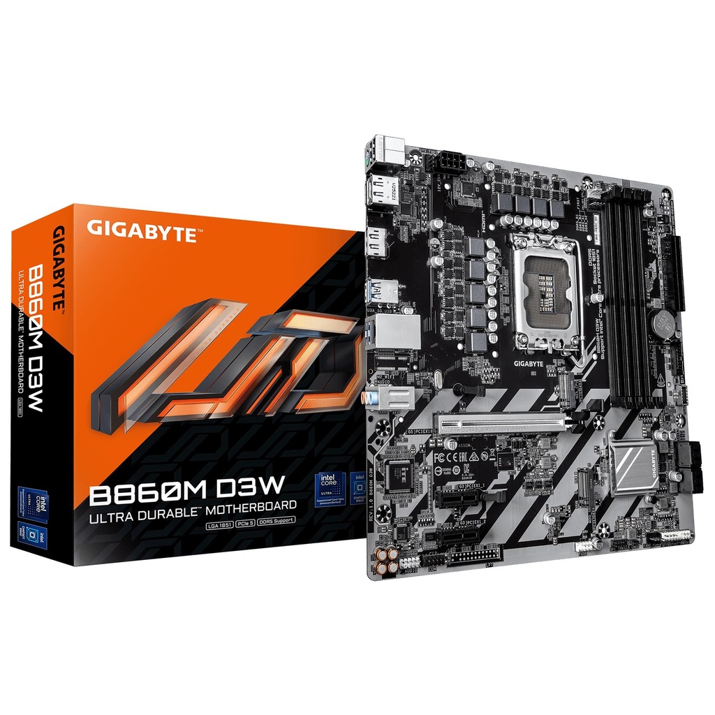 GIGABYTE Intel B860 LGA 1851 (Socket V1) micro ATX RAM DDR5-SDRAM 4xSlots 2xNumber of M.2 (M) slots B860MD3W