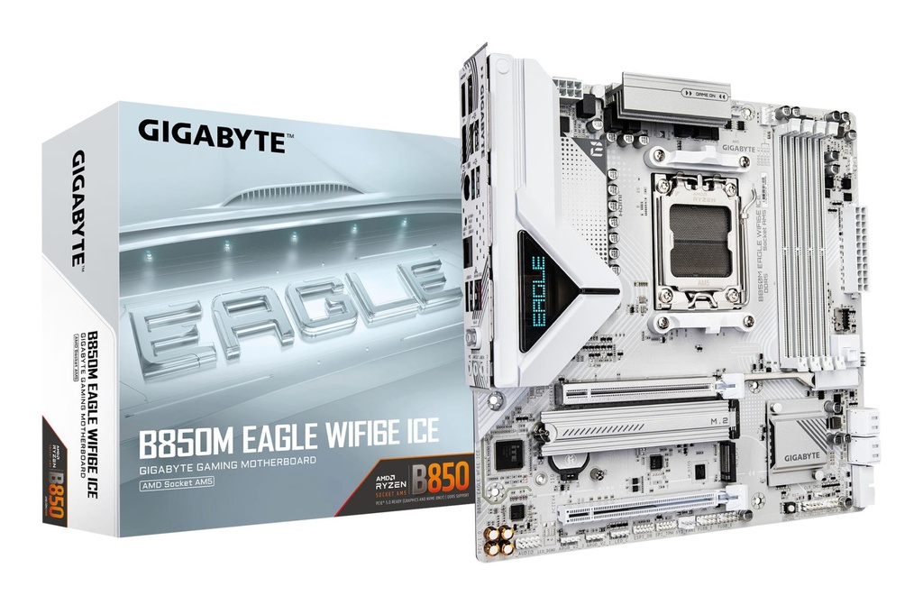 GIGABYTE AMD B850 SAM5 Micro-ATX Memory DDR5 Memory slots 4 B850MEAGLEWF6EICE