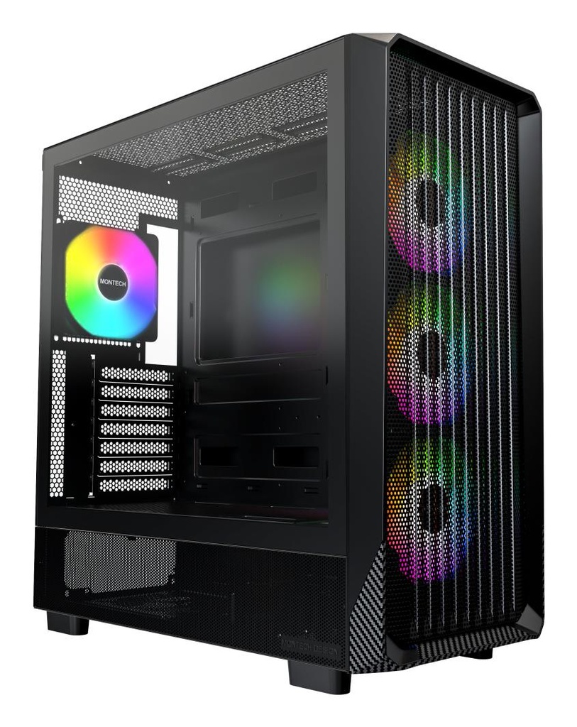 MONTECH X5 MidiTower Case product features Transparent panel Not included Colour Black X5(B)