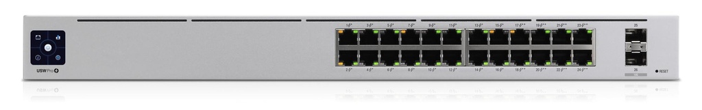 UBIQUITI USW-Pro-24-PoE Type L3 Desktop/pedestal Rack 24x10Base-T / 100Base-TX / 1000Base-T 2xSFP+ PoE ports 24 PoE+ por