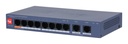 DAHUA DH-CS4010-8ET2GT-60 Switch layer L2 8xRJ-45 ports RJ-45 Ports Type Fast Ethernet (10/100) 2xGigabit Ethernet (copp