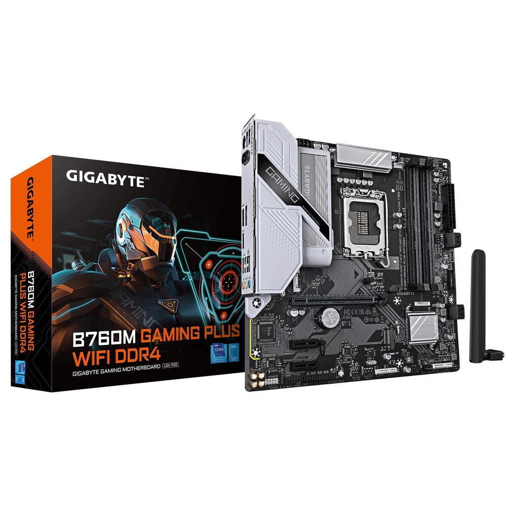 GIGABYTE GIGABYTE B760M GAMING PLUS WIFI DDR4 (REV. 1.1) Intel B760 LGA 1700 micro ATX RAM DDR4-SDRAM 4xSlots Wi-Fi Yes 