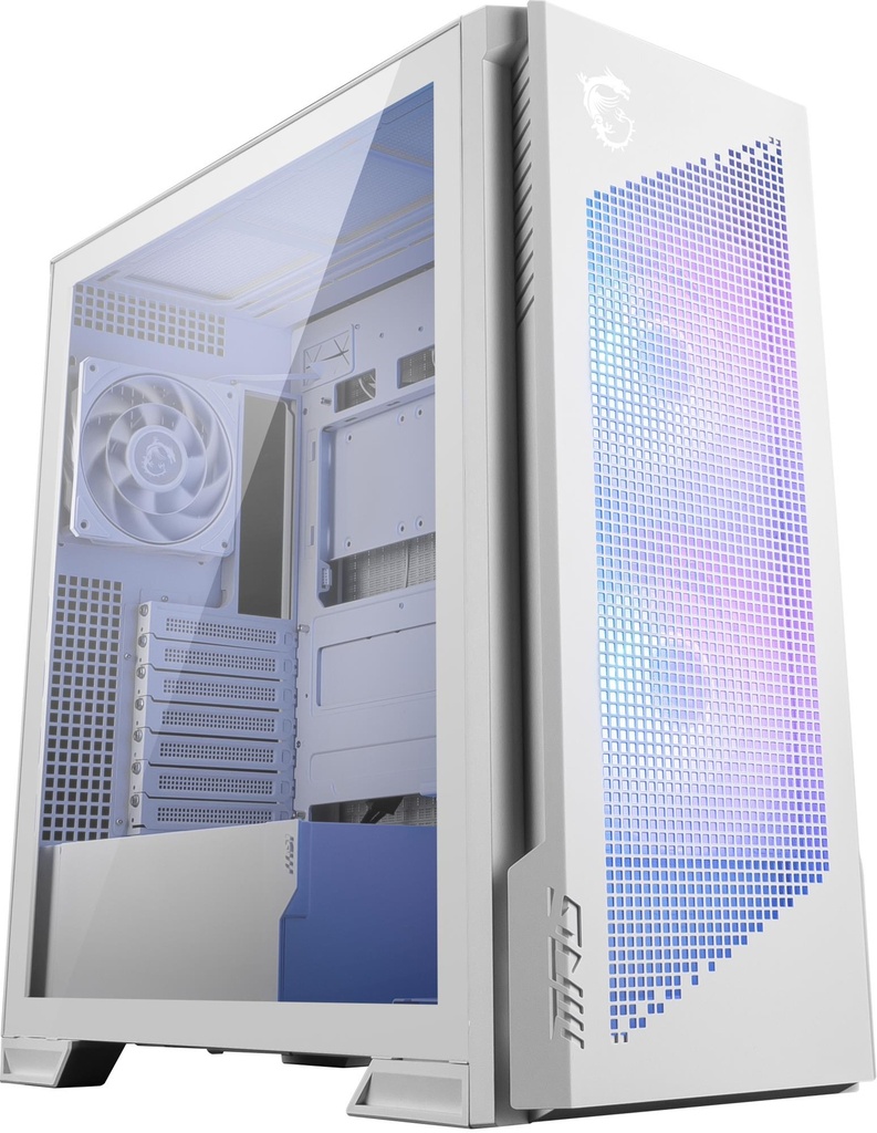 MSI ATX/micro ATX/Mini-ITX/EATX White Midi Tower PC VELOX300RAIRFLOWPZWH