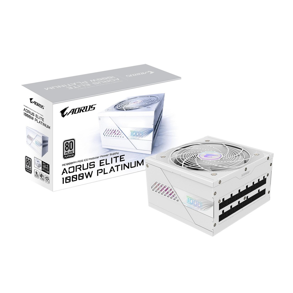 GIGABYTE GP-AE1000PM PG5 ICE 1000 Watts Efficiency 80 PLUS PLATINIUM PFC Active MTBF 100000 hours GP-AE1000PMPG5ICE