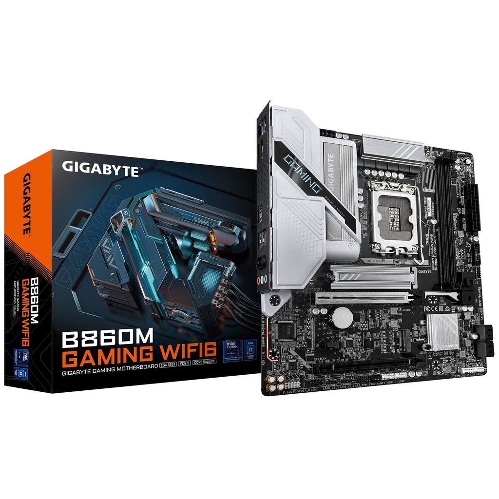 GIGABYTE Intel B860 Express LGA1851 Micro-ATX Memory DDR5 Memory slots 2 B860MGAMINGWIFI6