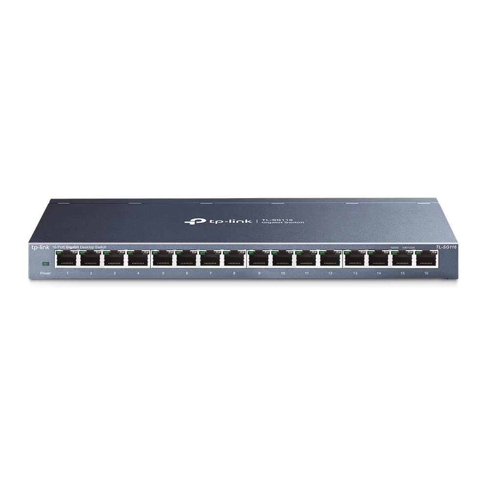 TP-LINK Desktop/pedestal 16x10Base-T / 100Base-TX / 1000Base-T TL-SG116