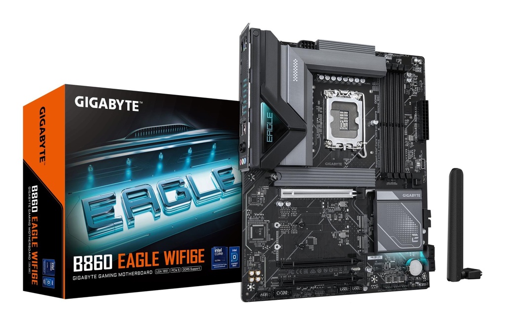 GIGABYTE Intel B860 Express LGA1851 ATX Memory DDR5 Memory slots 4 3xPCI-Express 16x 3xM.2 1xHDMI 1xDisplayPort 1xAudio-