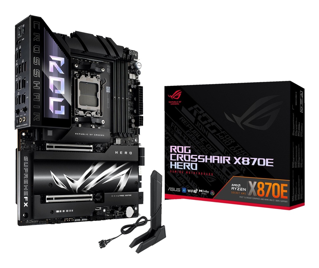 ASUS AMD X870E SAM5 ATX Memory DDR5 Memory slots 4 2xPCI-Express 4.0 16x 2xPCI-Express 5.0 16x 4xM.2 1xHDMI 1xAudio-In 1