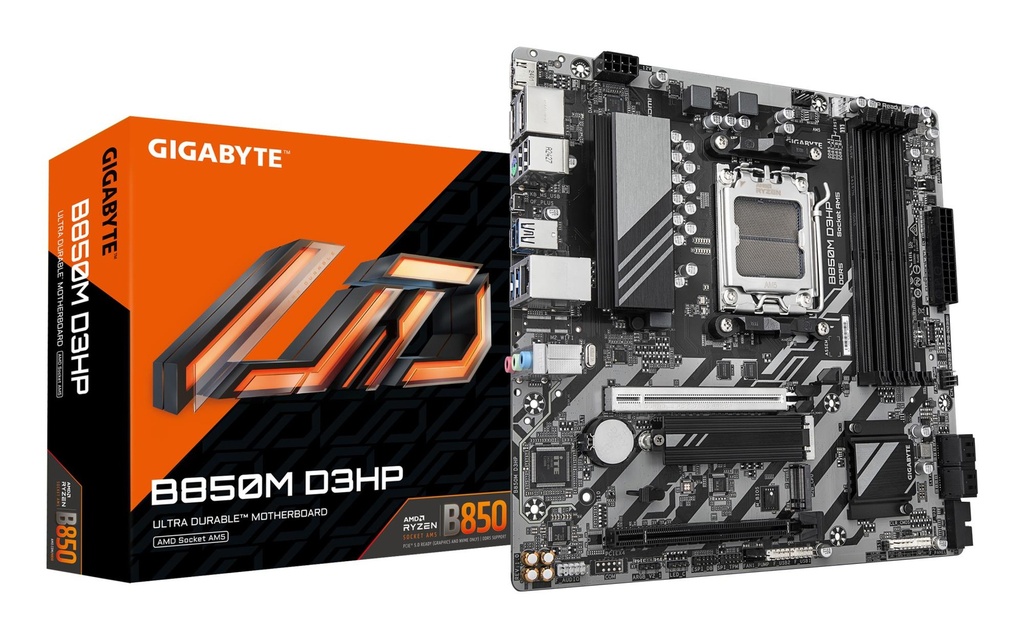 GIGABYTE AMD B850 Socket AM5 micro ATX RAM DDR5-SDRAM 4xSlots 2xNumber of M.2 (M) slots B850MD3HP1.2