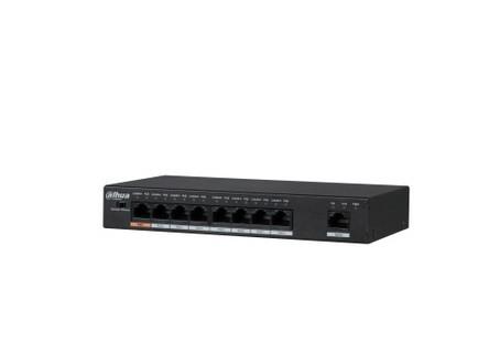 DAHUA Type L2 Desktop/pedestal Rack 1x10Base-T / 100Base-TX / 1000Base-T PoE ports 8 96 Watts DH-PFS3009-8ET1GT-96-V2