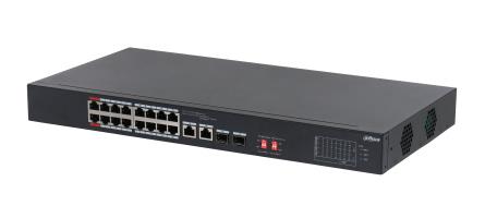 DAHUA S3218-16ET-135 Switch type Unmanaged Switch layer L2 Rack mounting Yes Stackable Yes Form factor 1U 16xRJ-45 ports