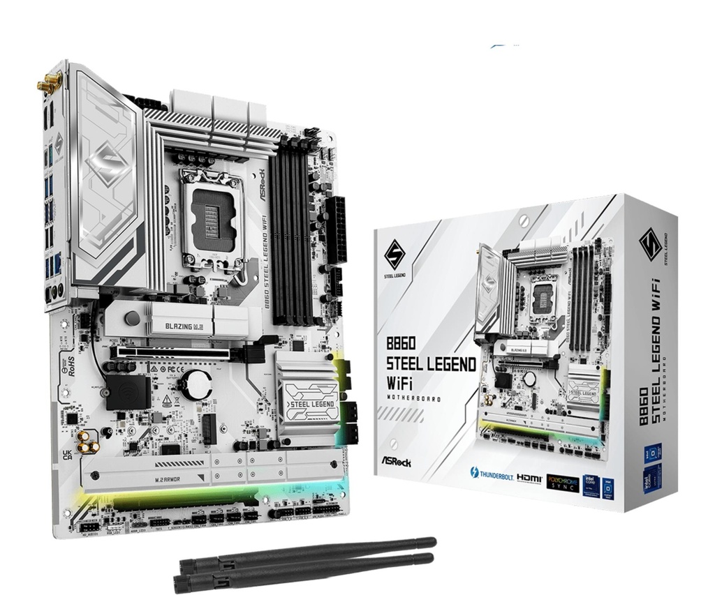 ASROCK Intel B860 Express LGA1851 ATX Memory DDR5 Memory slots 4 1xPCI-Express 4.0 16x 1xPCI-Express 5.0 16x 1xM.2 1xHDM
