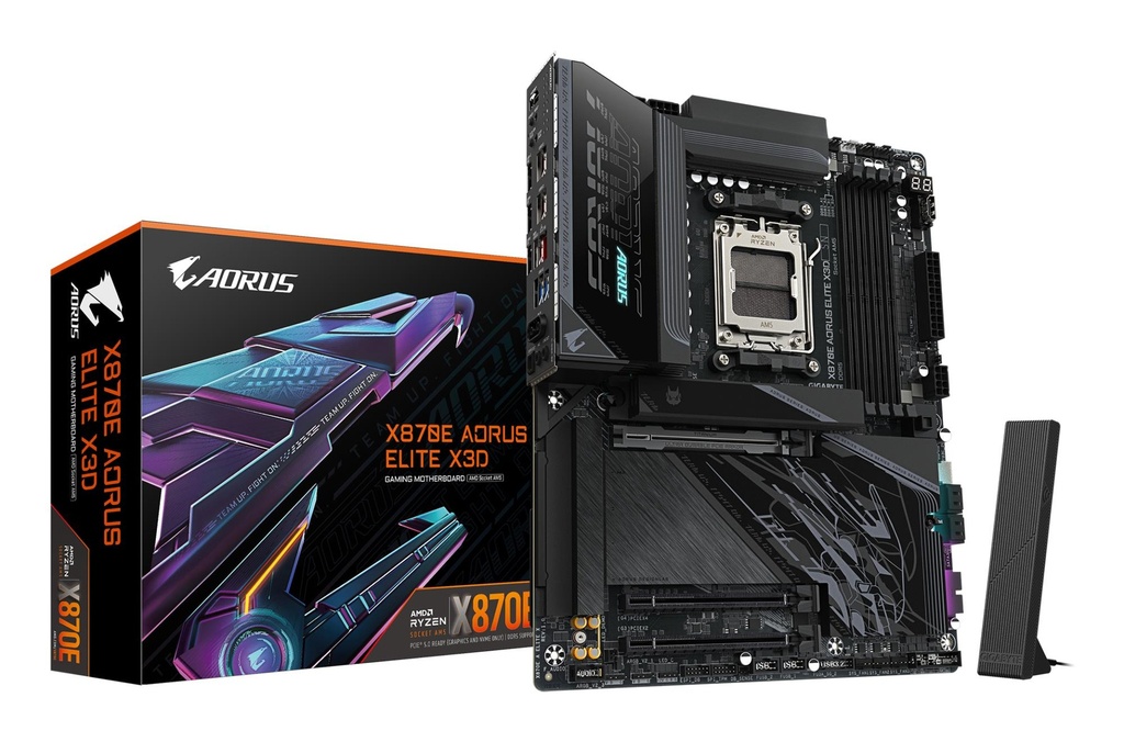 GIGABYTE AMD X870E Socket AM5 ATX RAM DDR5-SDRAM 4xSlots Wi-Fi Yes Bluetooth Yes 4xNumber of M.2 (M) slots X870E A ELITE