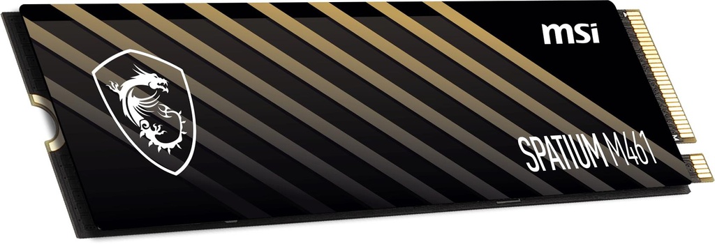 MSI SPATIUM M461 1TB M.2 PCIE NVMe 3D NAND Write speed 3200 MBytes/sec Read speed 5000 MBytes/sec 2.15mm TBW 250 TB MTBF