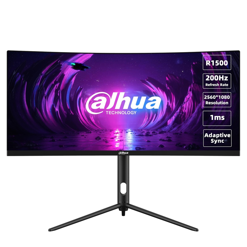 DAHUA DHI-LM30-E330CA 30" Gaming/Curved/21 : 9 Panel VA 2560x1080 21:9 200Hz 1 ms Swivel Tilt Colour Black LM30-E330CA
