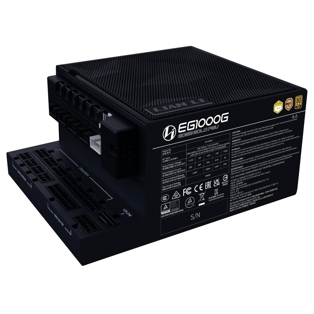 LIAN LI EDGE GOLD 1000 1000 Watts Efficiency 80 PLUS GOLD PFC Active G9P.EG1000G.BH00.EU