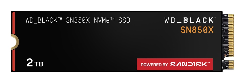 SANDISK 1200xTBW rating Read speed 7300 MB/s Write speed 6600 MB/s NVMe Yes PCI Express 4.0 M.2 2000 GB POWERED BY SANDI