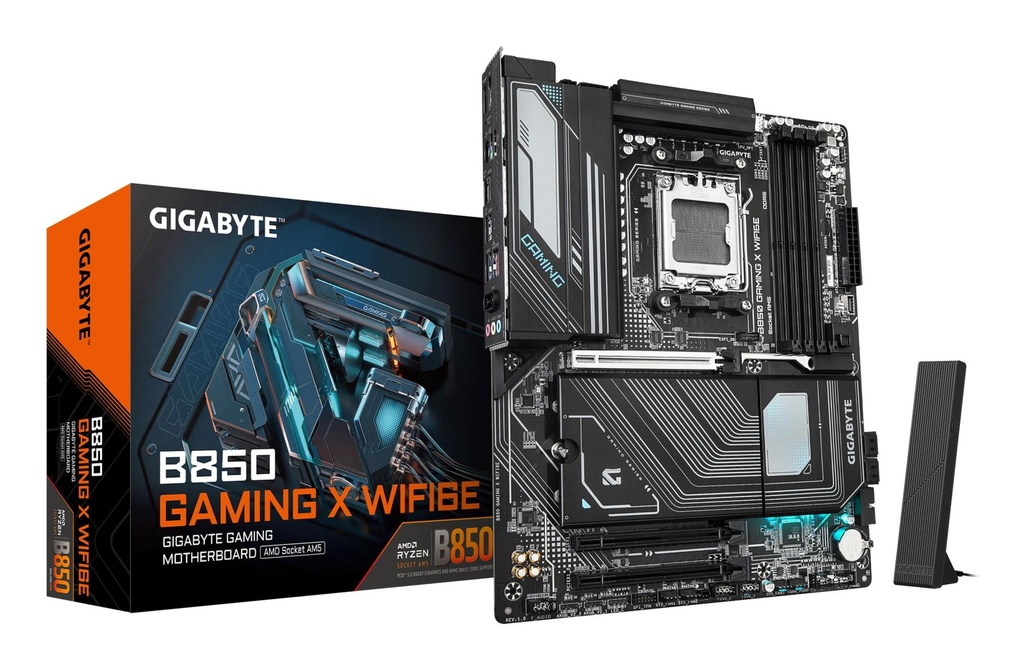 GIGABYTE AMD B850 Socket AM5 ATX RAM DDR5-SDRAM 4xSlots Wi-Fi Yes Bluetooth Yes 3xNumber of M.2 (M) slots B850 GAMING X 