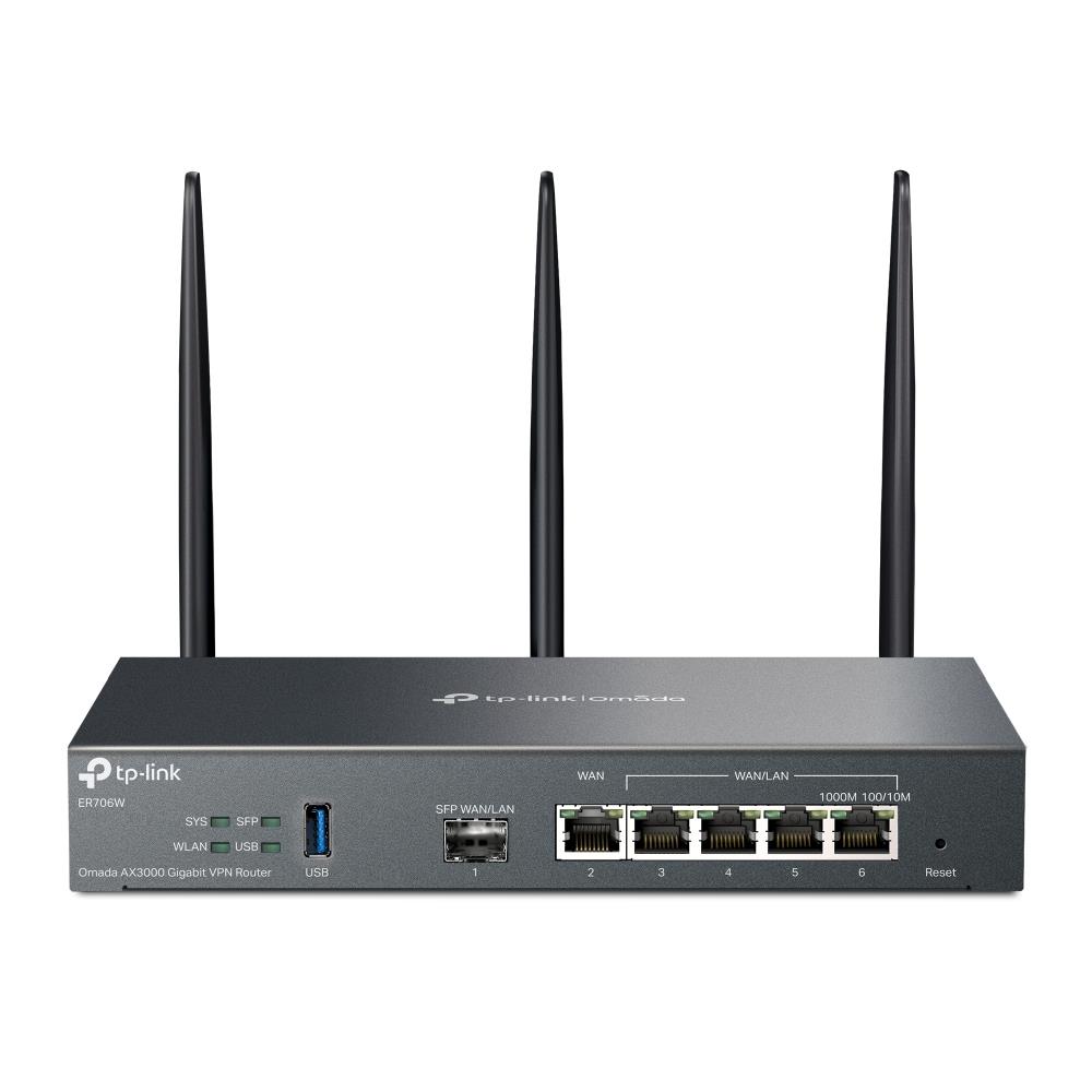 TP-LINK Omada AX3000 Gigabit VPN Router Data speed 3000 Mbit/s Ethernet WAN Yes WAN connection type SFP Ethernet LAN Yes