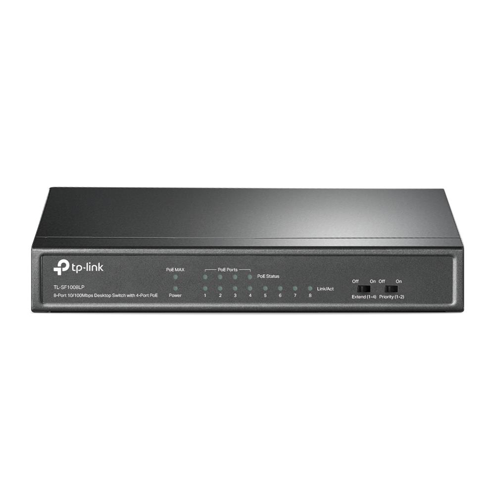 TP-LINK Desktop/pedestal 8x10Base-T / 100Base-TX PoE ports 4 TL-SF1008LP