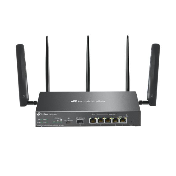 TP-LINK Omada 4G+ Cat6 AX3000 Gigabit VPN Router Wi-Fi 6 (802.11ax) Data speed 2402 Mbit/s Ethernet WAN Yes SIM card slo