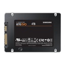 SAMSUNG 870 EVO 4TB SATA SATA 3.0 MLC Write speed 530 MBytes/sec Read speed 560 MBytes/sec 2,5" TBW 2400 TB MTBF 1500000