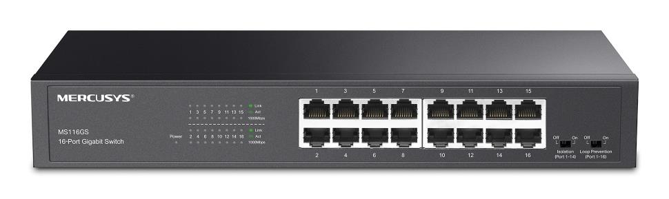 MERCUSYS MS116GS 16x10Base-T / 100Base-TX / 1000Base-T MS116GS