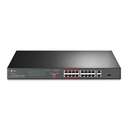 TP-LINK Desktop/pedestal 16x10Base-T / 100Base-TX PoE+ ports 16 TL-SL1218P