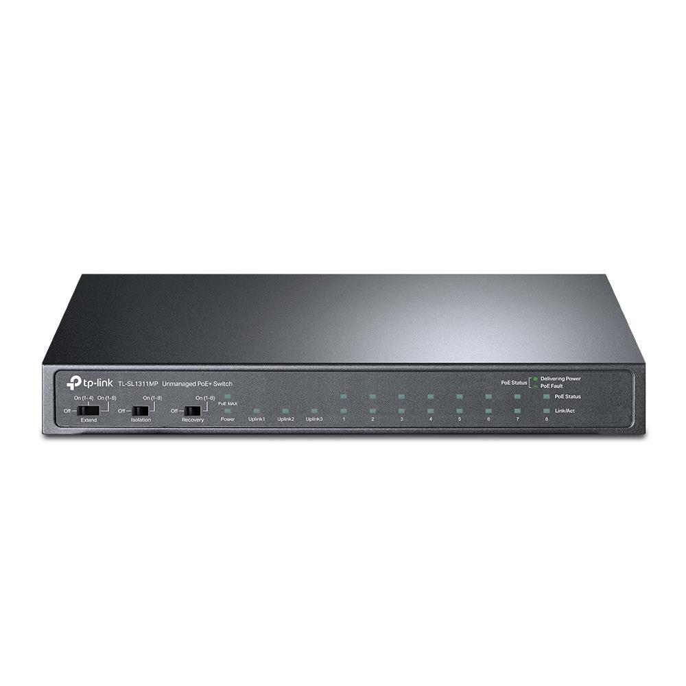 TP-LINK 1x10Base-T / 100Base-TX PoE+ ports 8 124 Watts TL-SL1311MP