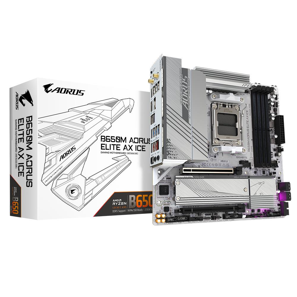 GIGABYTE AMD B650 SAM5 Micro-ATX Memory DDR5 Memory slots 4 B650MAELITEAXICE1.1