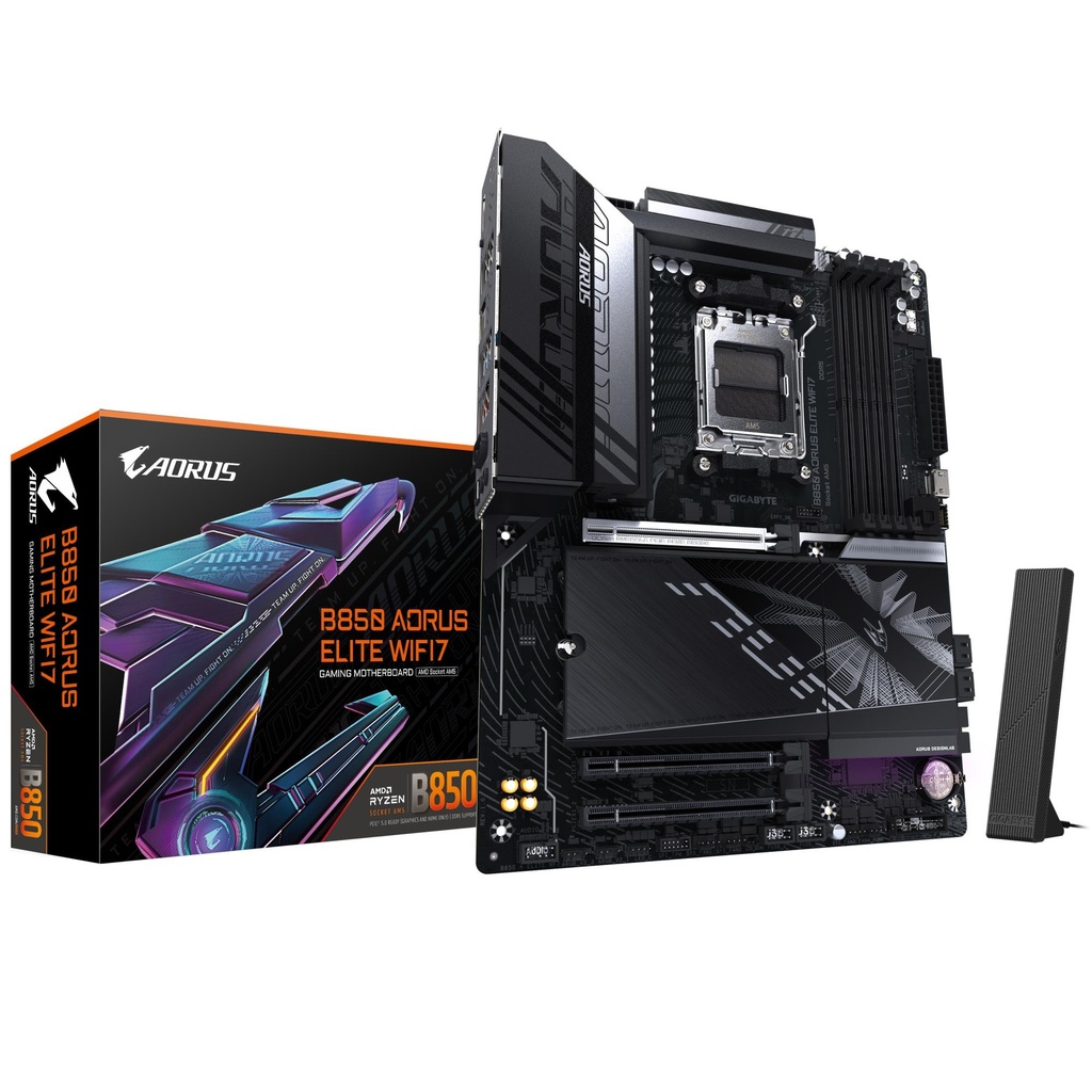 GIGABYTE AMD B850 Socket AM5 ATX RAM DDR5-SDRAM 4xSlots Wi-Fi Yes Bluetooth Yes 3xNumber of M.2 (M) slots B850 A ELITE W