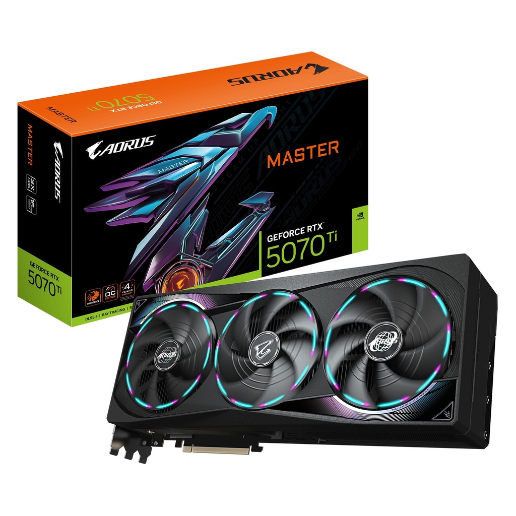 GIGABYTE NVIDIA GeForce RTX 5070 Ti 16 GB GDDR7 256 bit PCIE 5.0 16x GPU 2670 MHz Dual Slot Fansink 1xHDMI 3xDisplayPort