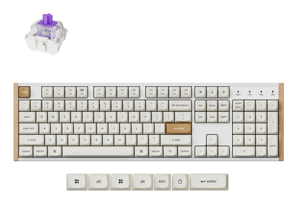 KEYBOARD WRL K10 HE SPECIAL ED/WHITE K10H-Q1 KEYCHRON