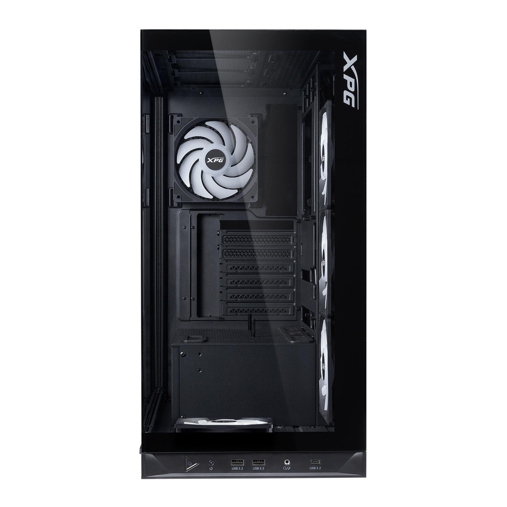 ADATA INVADER X BTF MidiTower Case product features Transparent panel ATX MicroATX MiniITX Colour Black INVADERXBTFMT-BK