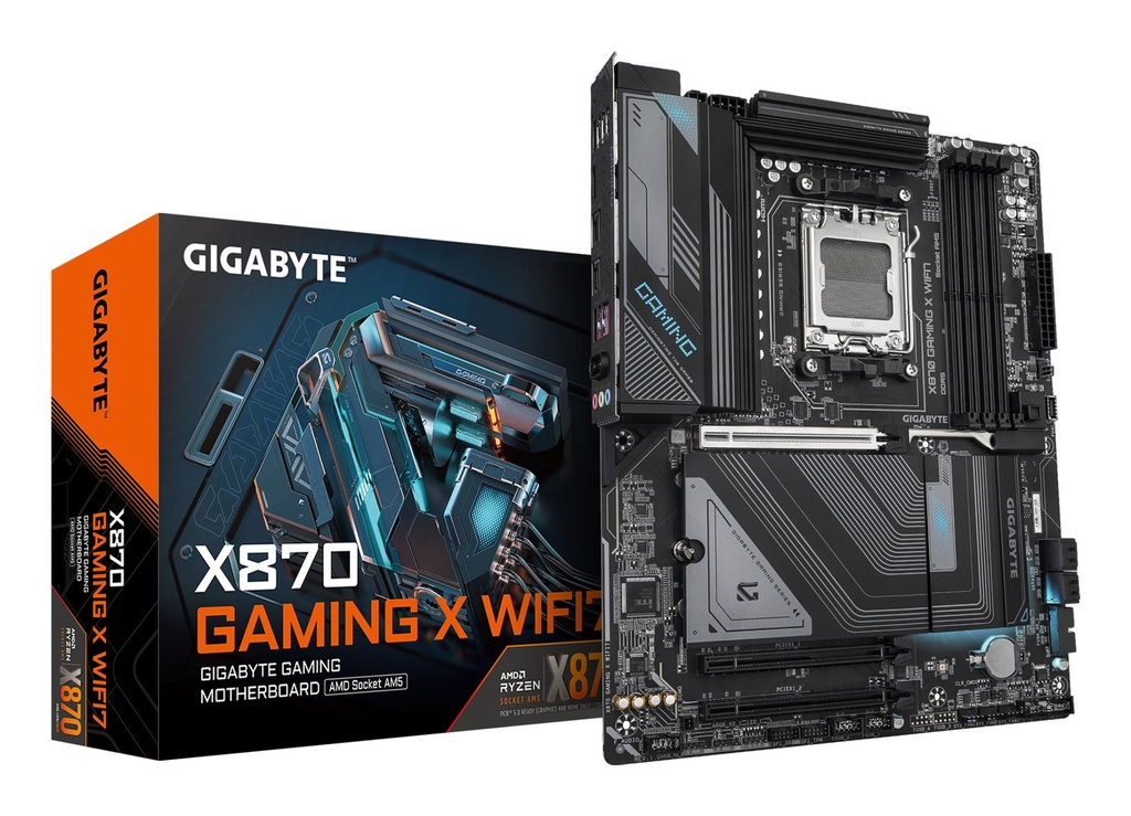 GIGABYTE AMD X870 Socket AM5 ATX RAM DDR5-SDRAM 4xSlots Wi-Fi Yes Bluetooth Yes 2xPCI Express x4 slots 3xNumber of M.2 (