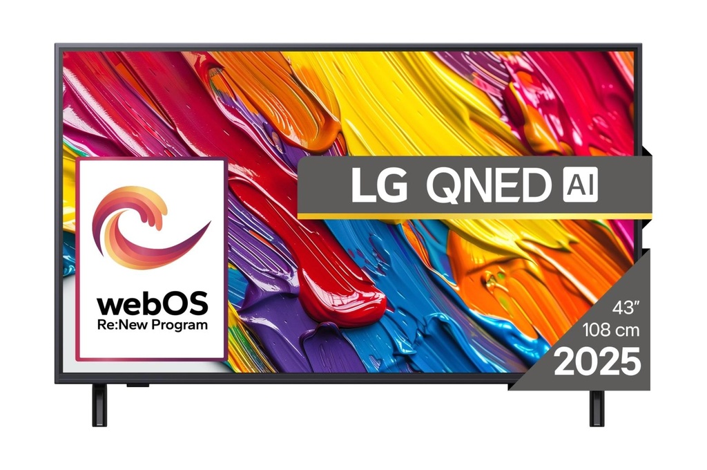 LG 43" 4K/Smart 3840x2160 Wireless LAN Bluetooth webOS Black 43QNED82A3B