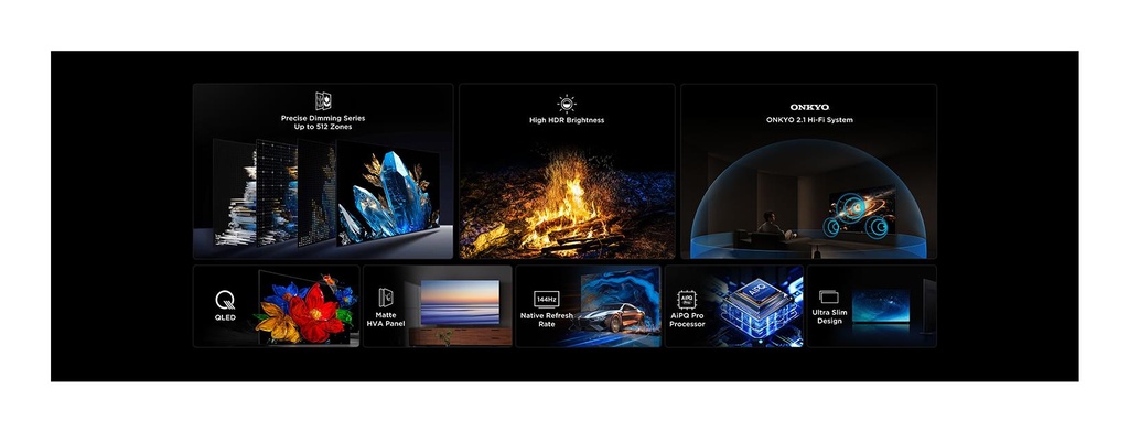 TCL 50 " 4K Ultra HD 3840 x 2160 pixels Flat 16:9 QD-Mini LED 50C69K