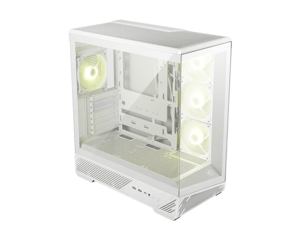 MSI ATX/micro ATX/Mini-ITX White/Transparent Midi Tower MAG PANO 130R PZ WHITE MAGPANO130RPZWHITE