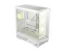 MSI ATX/micro ATX/Mini-ITX White/Transparent Midi Tower MAG PANO 130R PZ WHITE MAGPANO130RPZWHITE