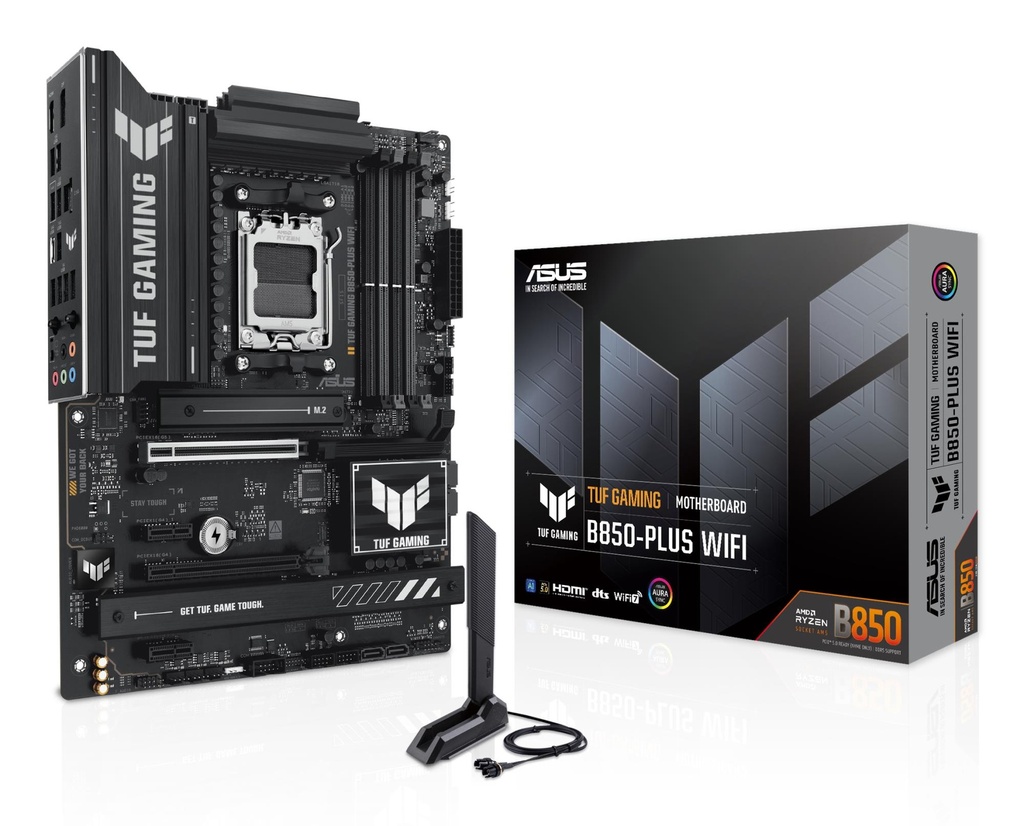 ASUS AMD B850 SAM5 ATX Memory DDR5 Memory slots 4 2xPCI-Express 4.0 1x 1xPCI-Express 4.0 16x 1xPCI-Express 5.0 16x 3xM.2