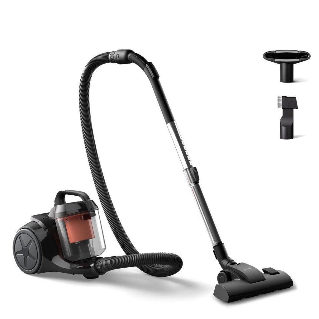 PHILIPS Input power 800 W Dust capacity 1.3 L Cylinder vacuum Cleaning type Dry Dust container Bagless Colour Black XB11
