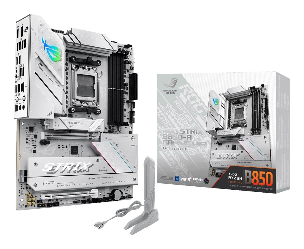 ASUS AMD B850 SAM5 ATX Memory DDR5 Memory slots 4 1xPCI-Express 4.0 16x 1xPCI-Express 5.0 16x 4xM.2 1xHDMI 1xDisplayPort