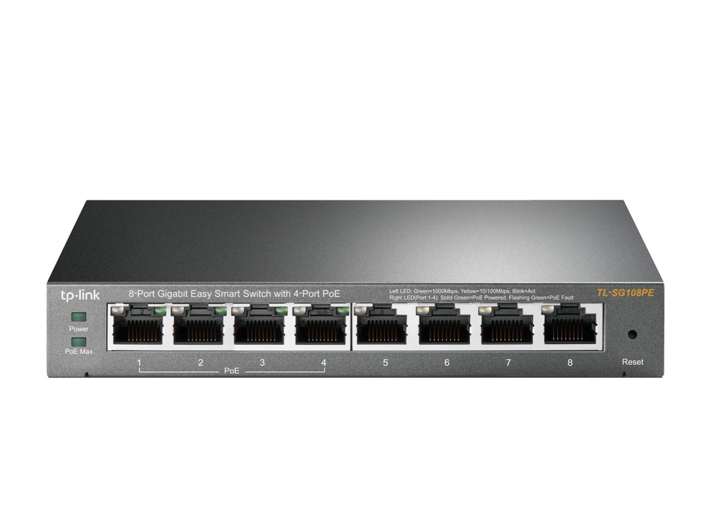 TP-LINK PoE ports 4 TL-SG108PE