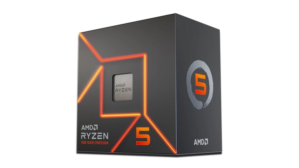 AMD Desktop Ryzen 5 7600 Raphael AM5 3800 MHz Cores 6 32MB Socket SAM5 65 Watts GPU Radeon BOX 100-100001015BOX