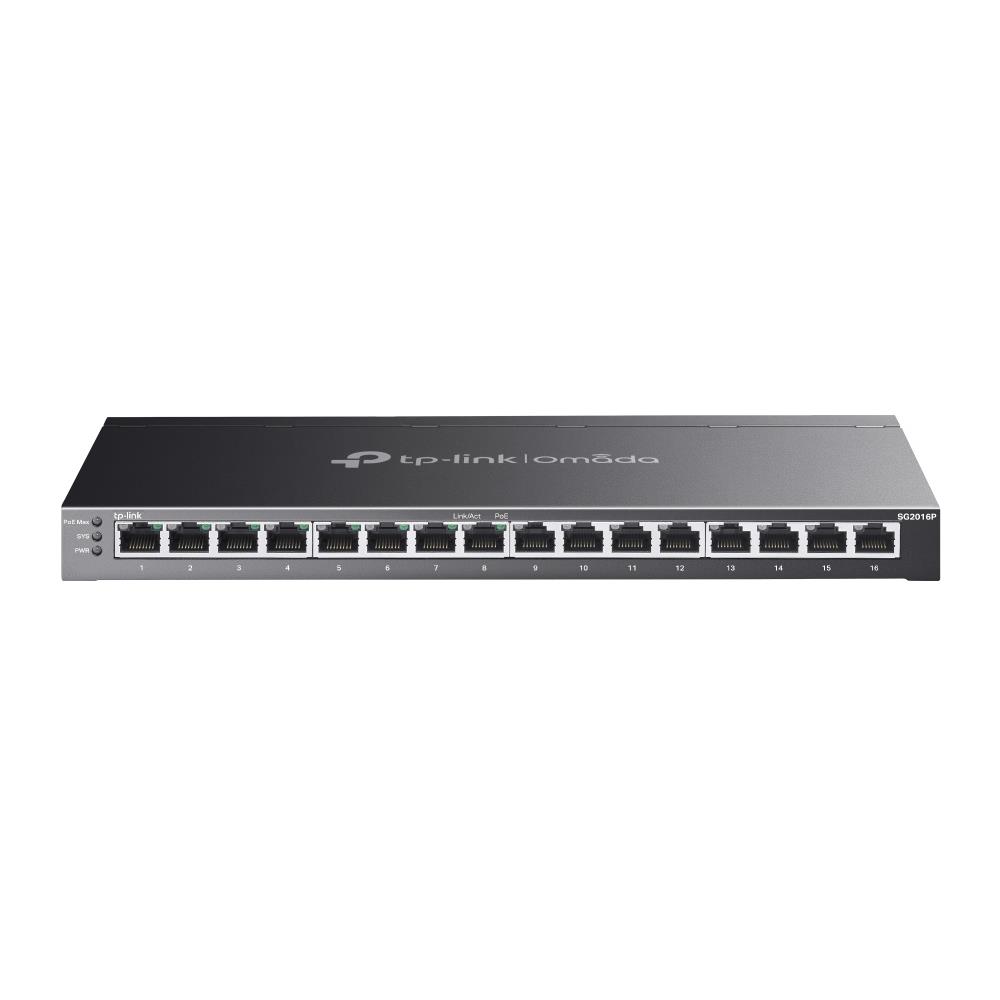 TP-LINK Omada TL-SG2016P 16x10Base-T / 100Base-TX / 1000Base-T PoE+ ports 8 120 Watts TL-SG2016P